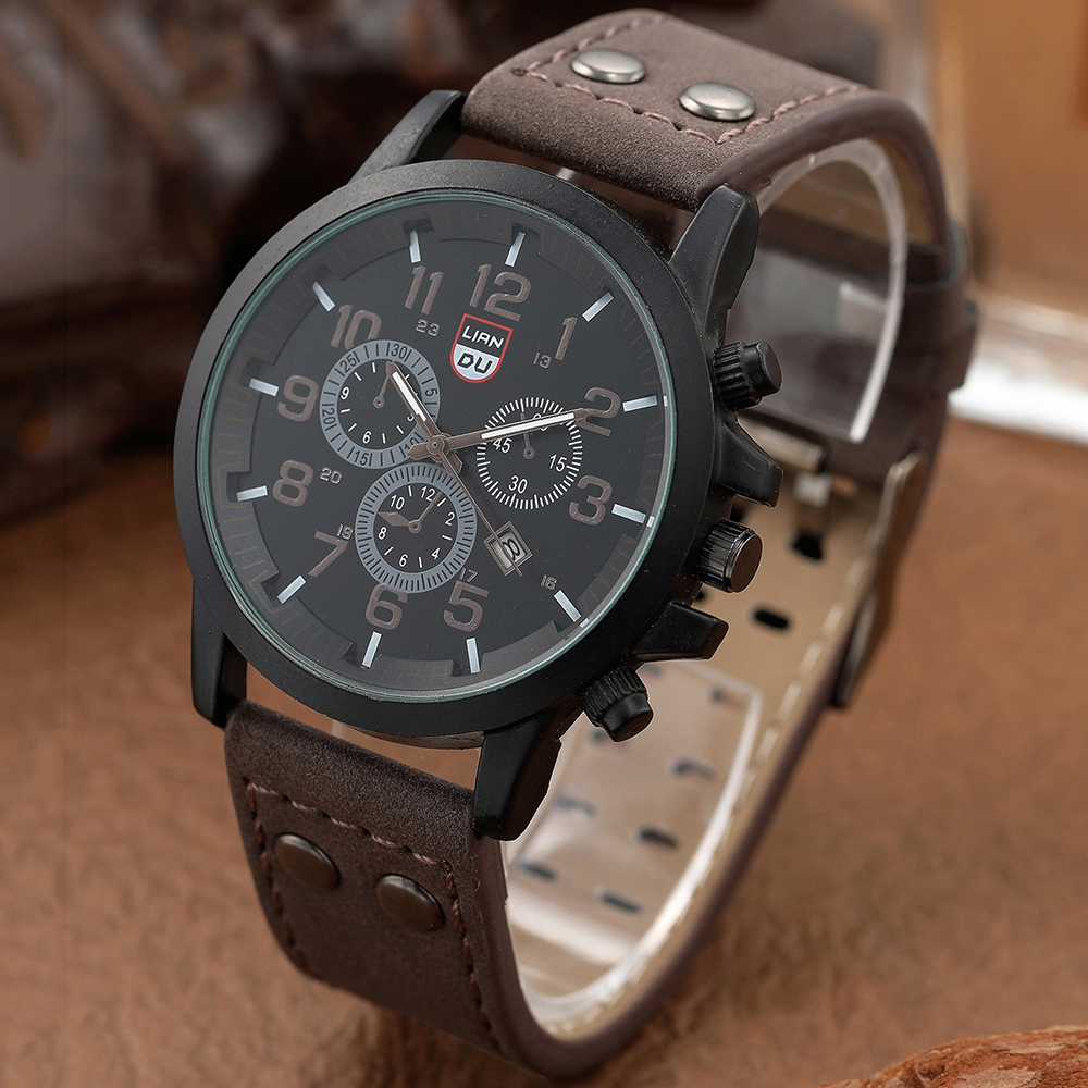 Casual Solid Color Buckle Quartz Men's Watches display picture 7