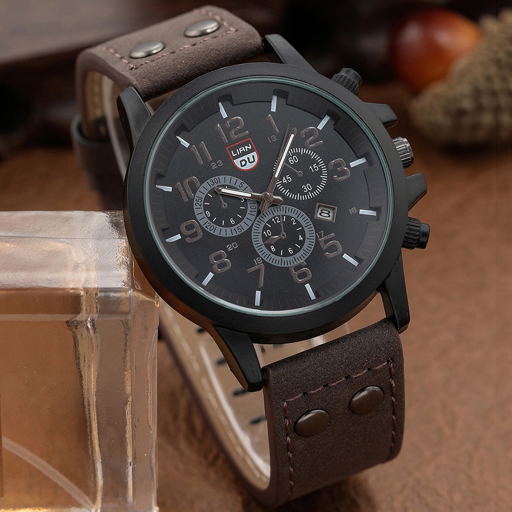 Casual Solid Color Buckle Quartz Men's Watches display picture 8