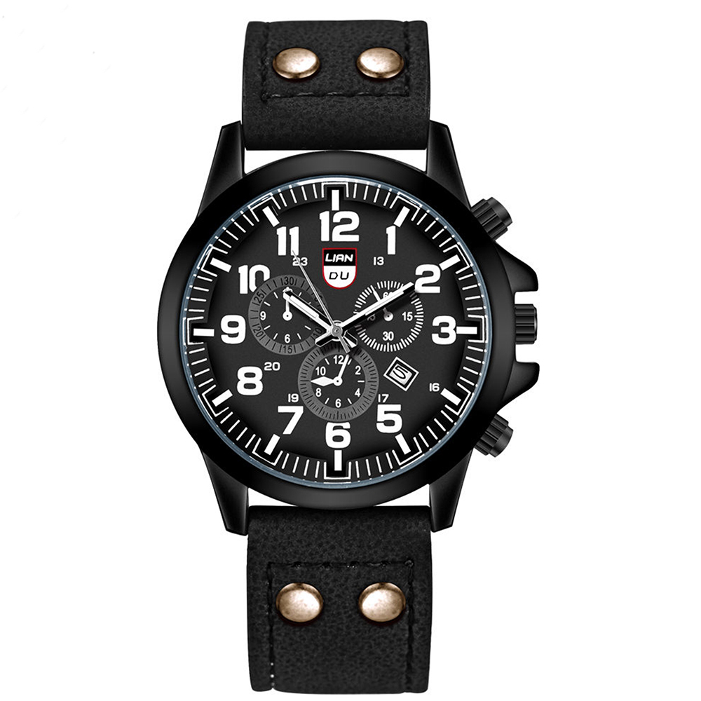 Casual Solid Color Buckle Quartz Men's Watches display picture 5
