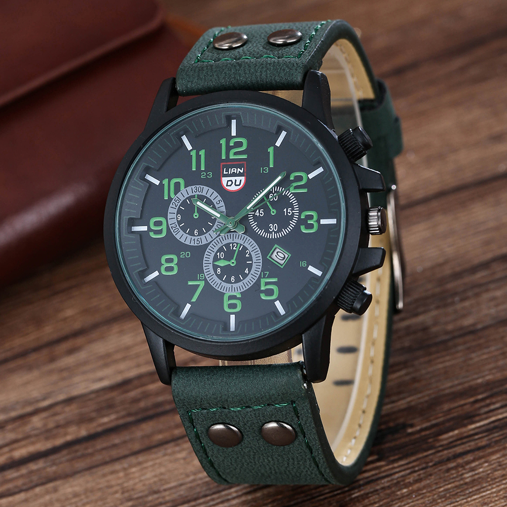 Casual Solid Color Buckle Quartz Men's Watches display picture 11