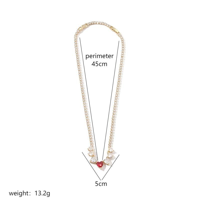 Ig Style Vintage Style Heart Shape Flower Copper 18k Gold Plated Zircon Necklace In Bulk display picture 9