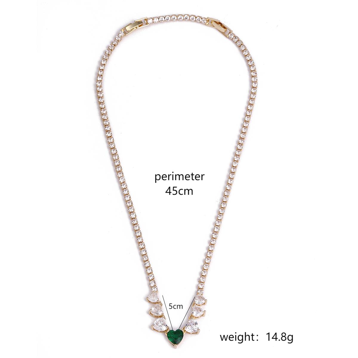 Ig Style Vintage Style Heart Shape Flower Copper 18k Gold Plated Zircon Necklace In Bulk display picture 4