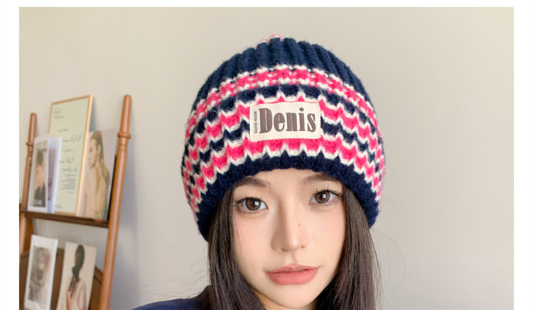 Women's Simple Style Letter Stripe Eaveless Wool Cap display picture 8