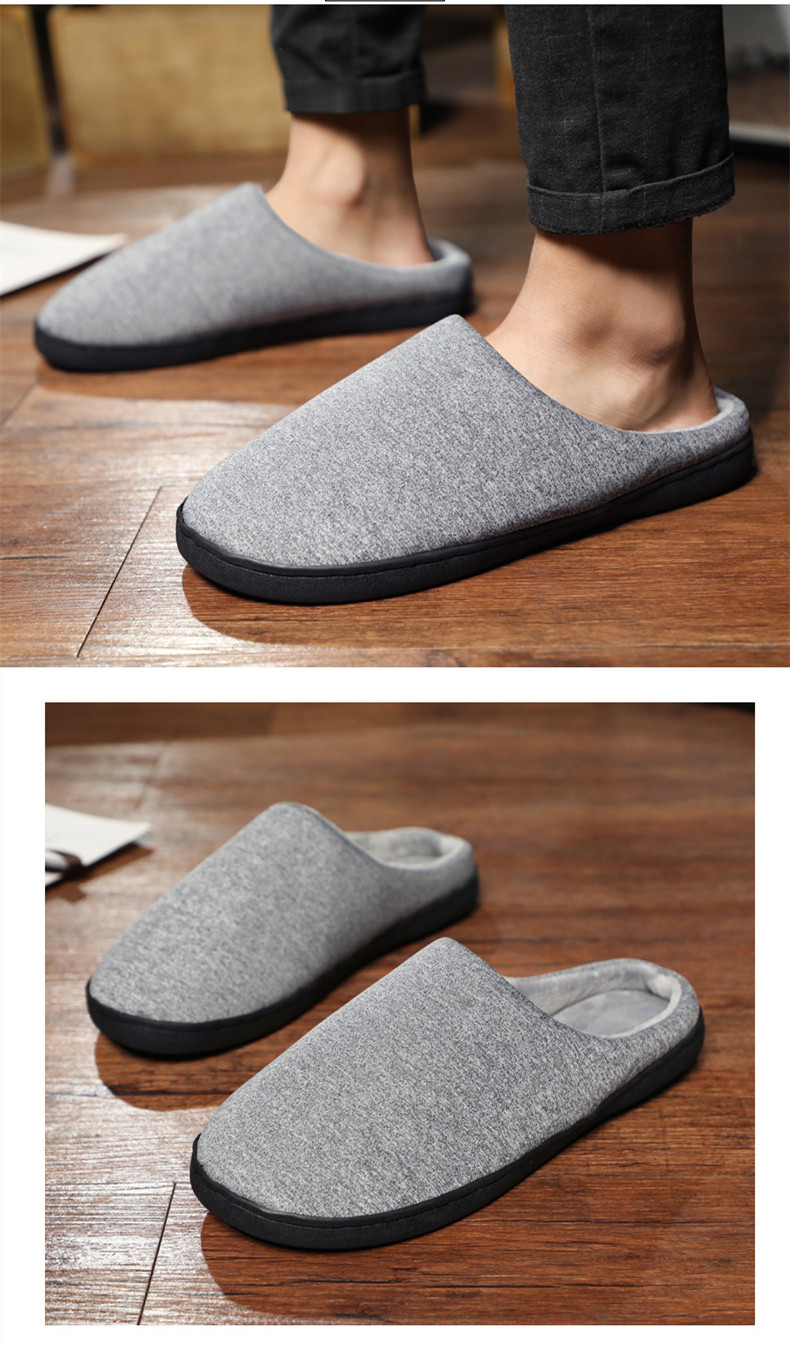 Unisex Casual Solid Color Round Toe Cotton Slippers display picture 7
