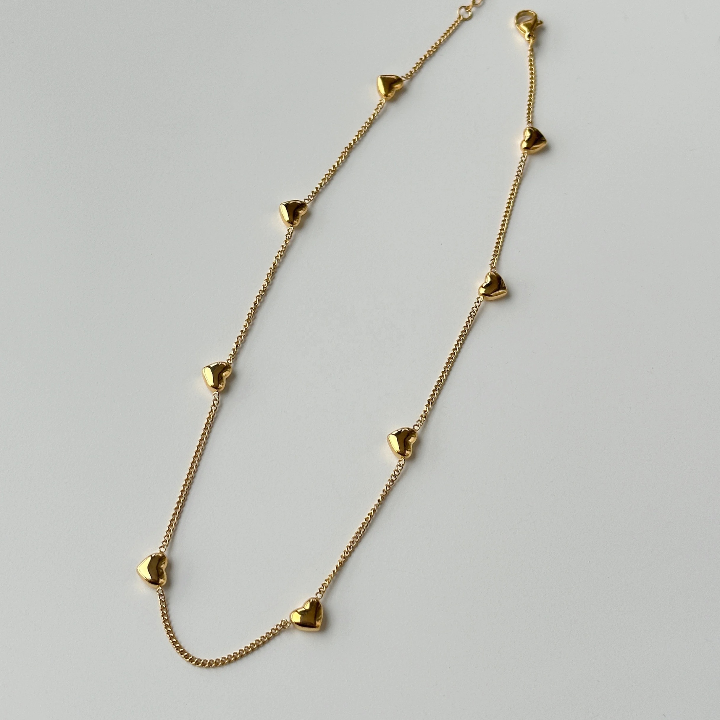 Ig-stil Einfacher Stil Herzform Sterling Silber Überzug 18 Karat Vergoldet Halskette display picture 4