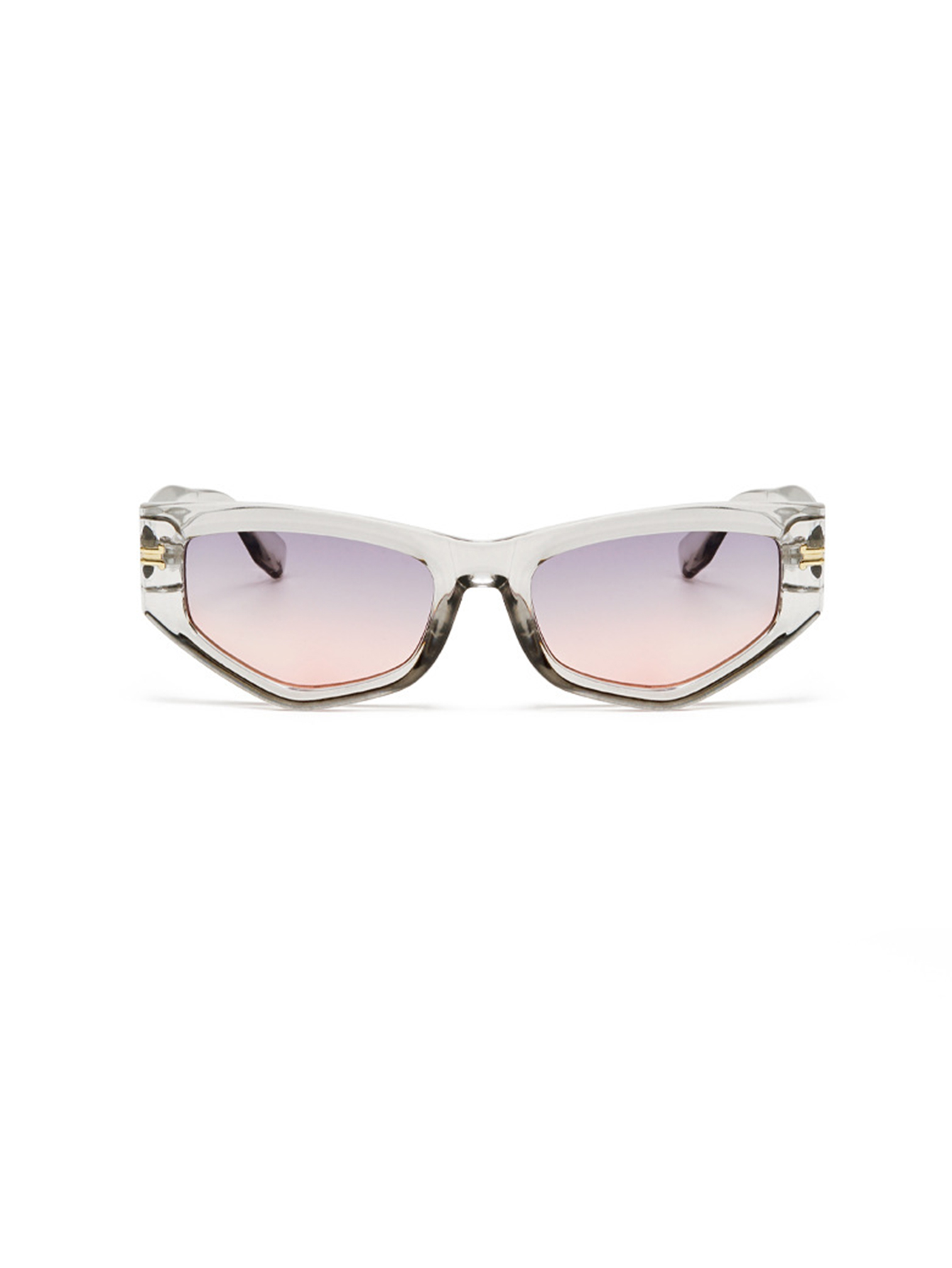 Vintage Style Commute Solid Color Pc Uv400 Polygon Cat Eye Inlaid Gold Full Frame Women's Sunglasses display picture 7