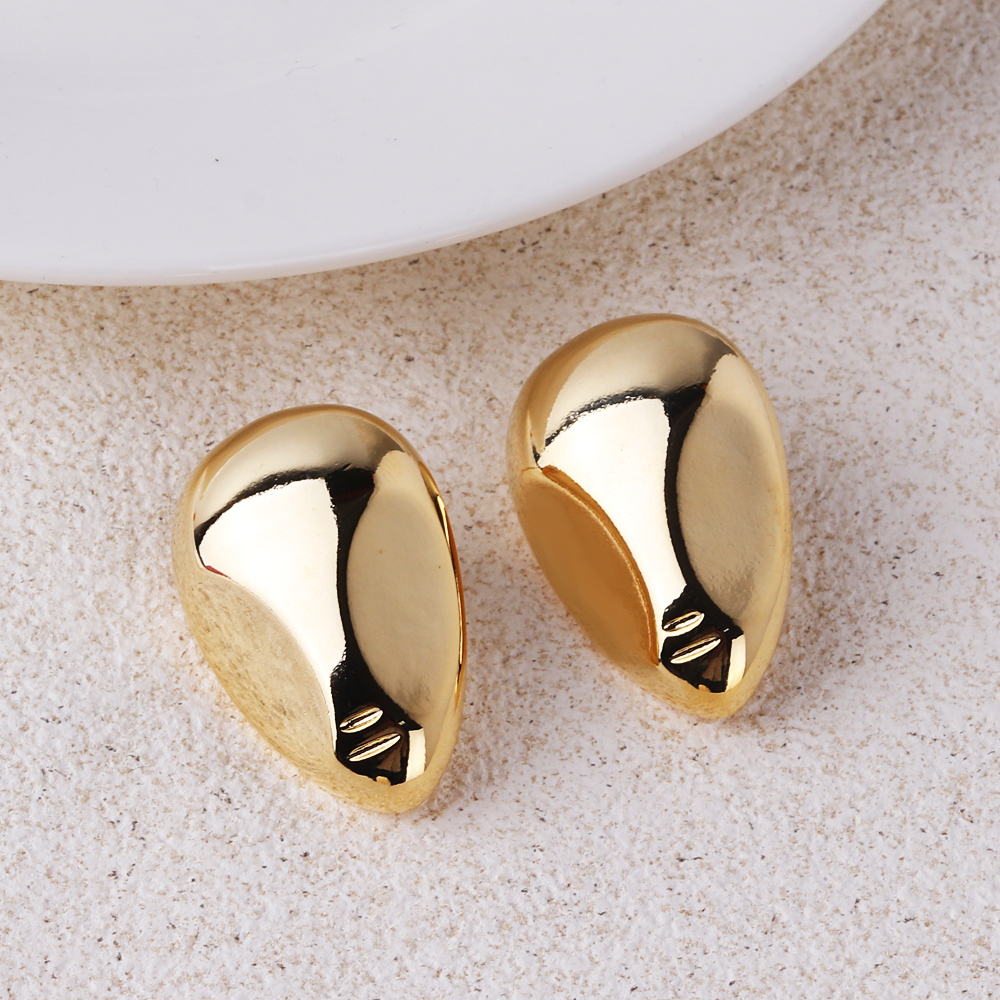1 Pair Basic Modern Style Simple Style Geometric Plating Brass 18k Gold Plated White Gold Plated Ear Studs display picture 4