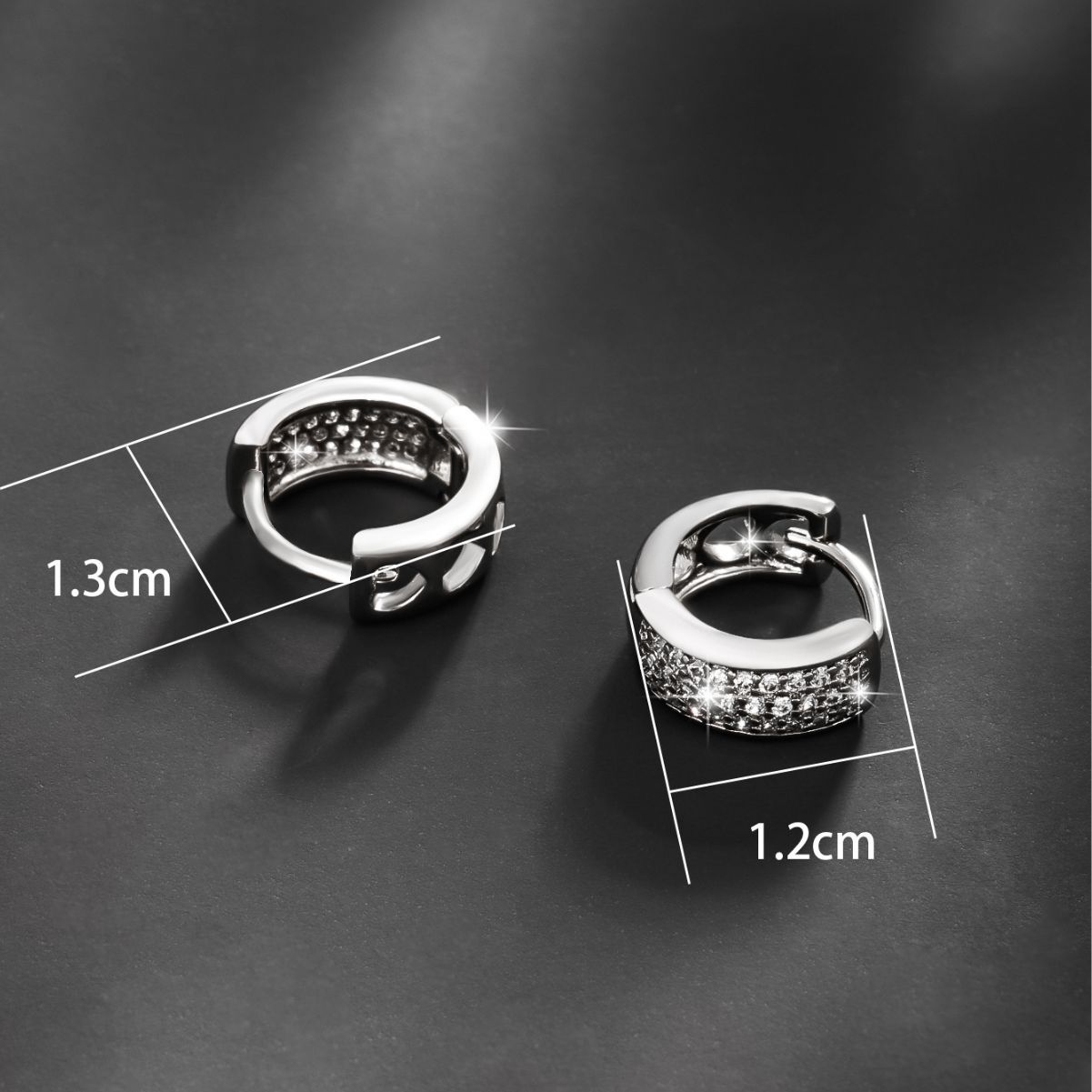 1 Pair Casual Xuping Geometric Plating Inlay Alloy Zircon Earrings display picture 2