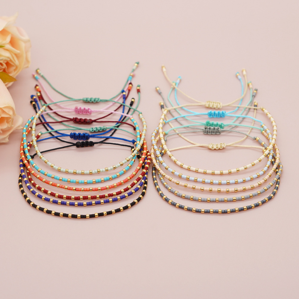 Basic Modern Style Geometric Glass Glass Rope Women's Bracelets display picture 1