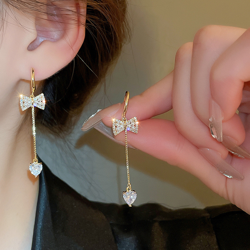 1 Pair Elegant Sweet Bow Knot Alloy Drop Earrings display picture 5