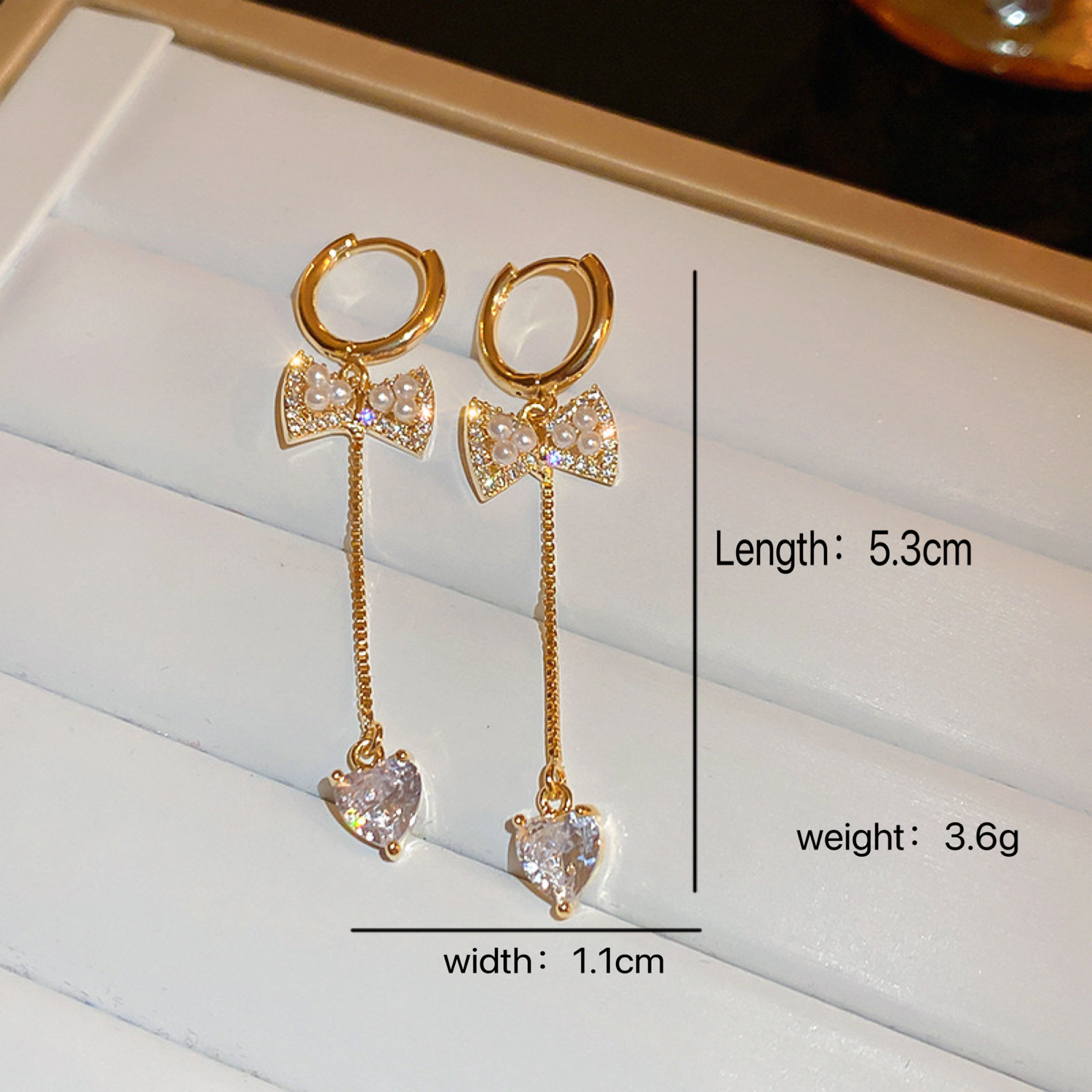 1 Pair Elegant Sweet Bow Knot Alloy Drop Earrings display picture 6