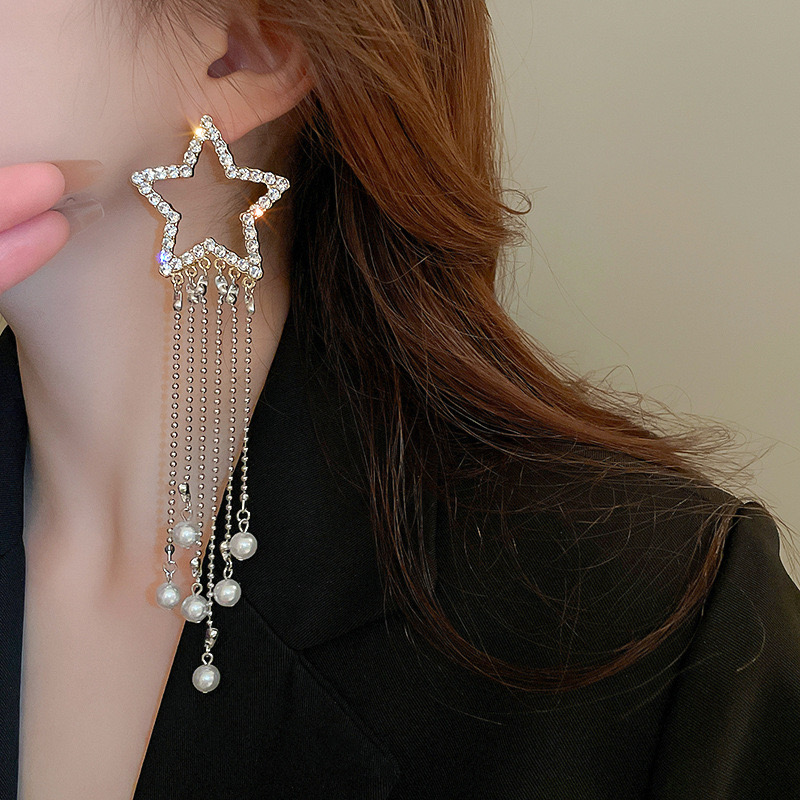 1 Pair Elegant Sweet Star Alloy Drop Earrings display picture 4
