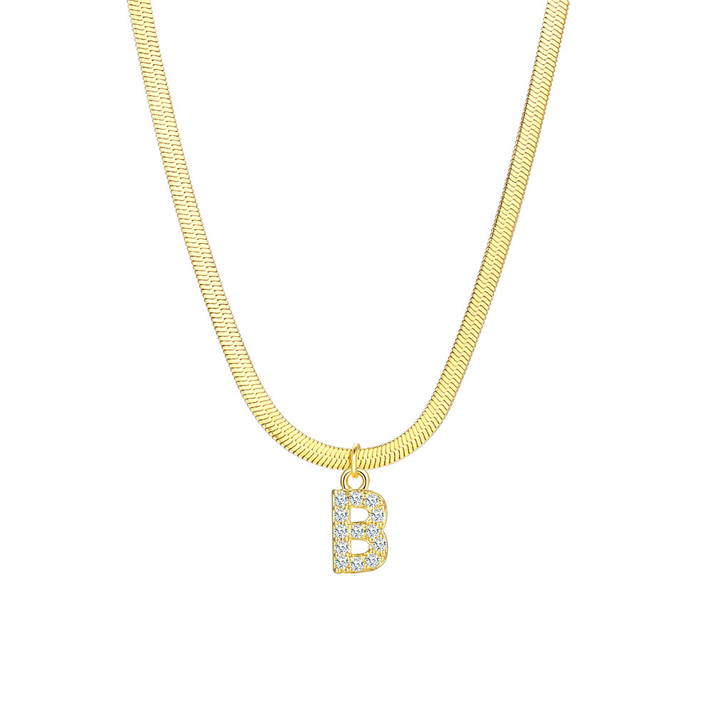 Elegant Letter Copper Pendant Necklace In Bulk display picture 8