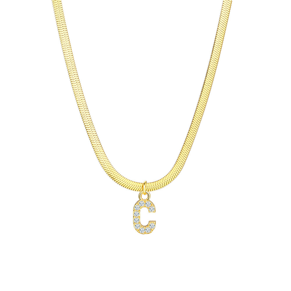 Elegant Letter Copper Pendant Necklace In Bulk display picture 9