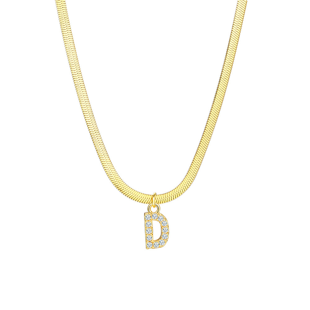 Elegant Letter Copper Pendant Necklace In Bulk display picture 10