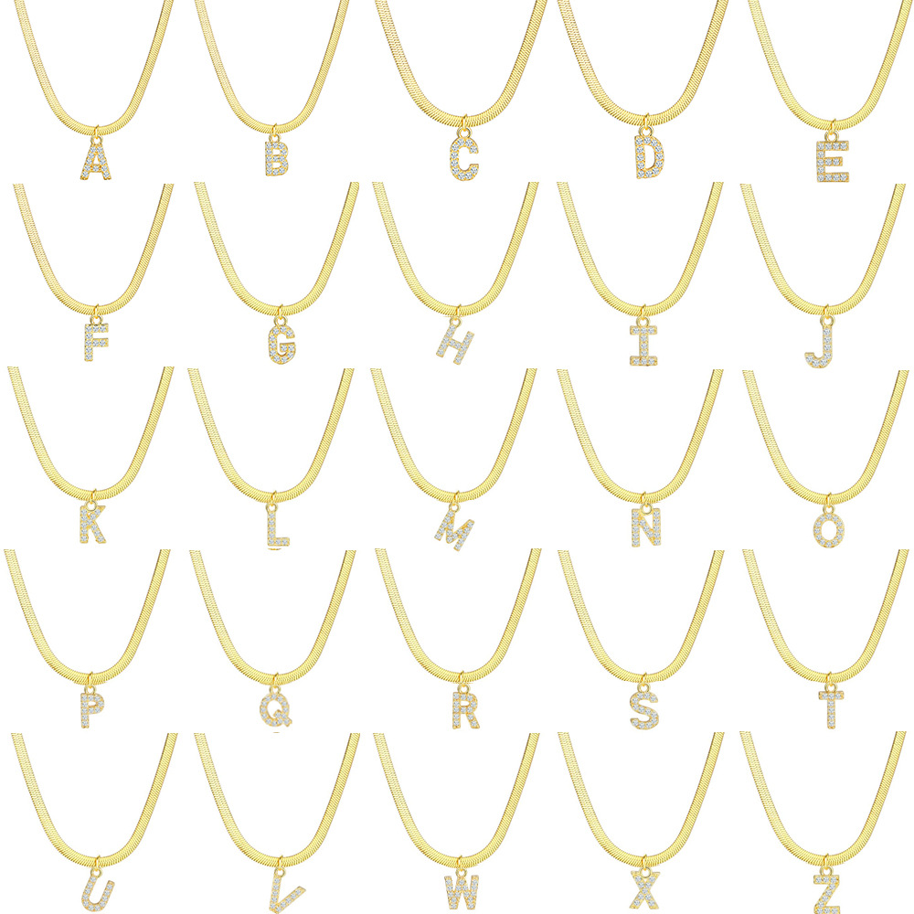 Elegant Letter Copper Pendant Necklace In Bulk display picture 6