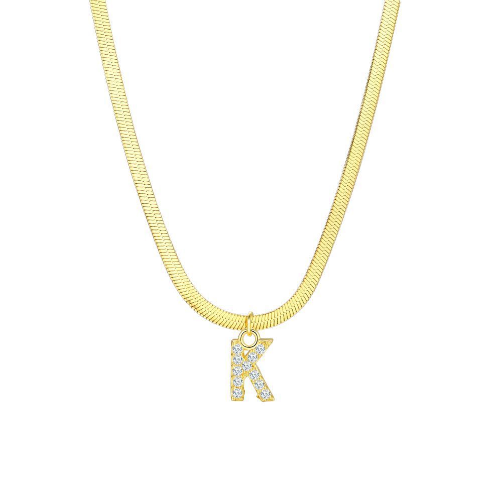 Elegant Letter Copper Pendant Necklace In Bulk display picture 17