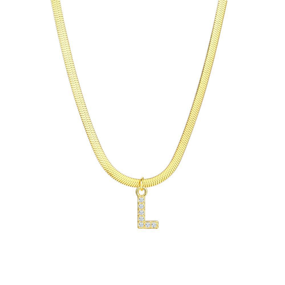 Elegant Letter Copper Pendant Necklace In Bulk display picture 18