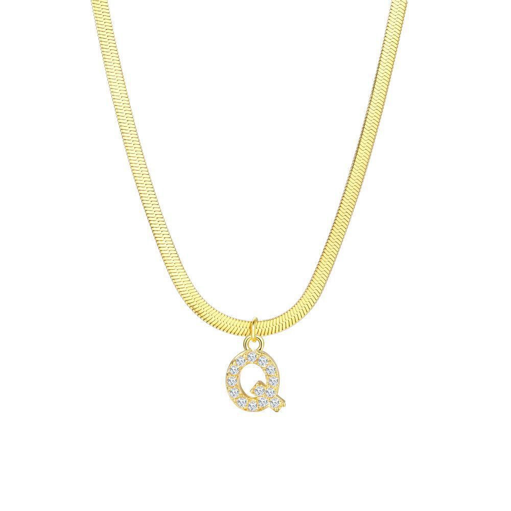 Elegant Letter Copper Pendant Necklace In Bulk display picture 23