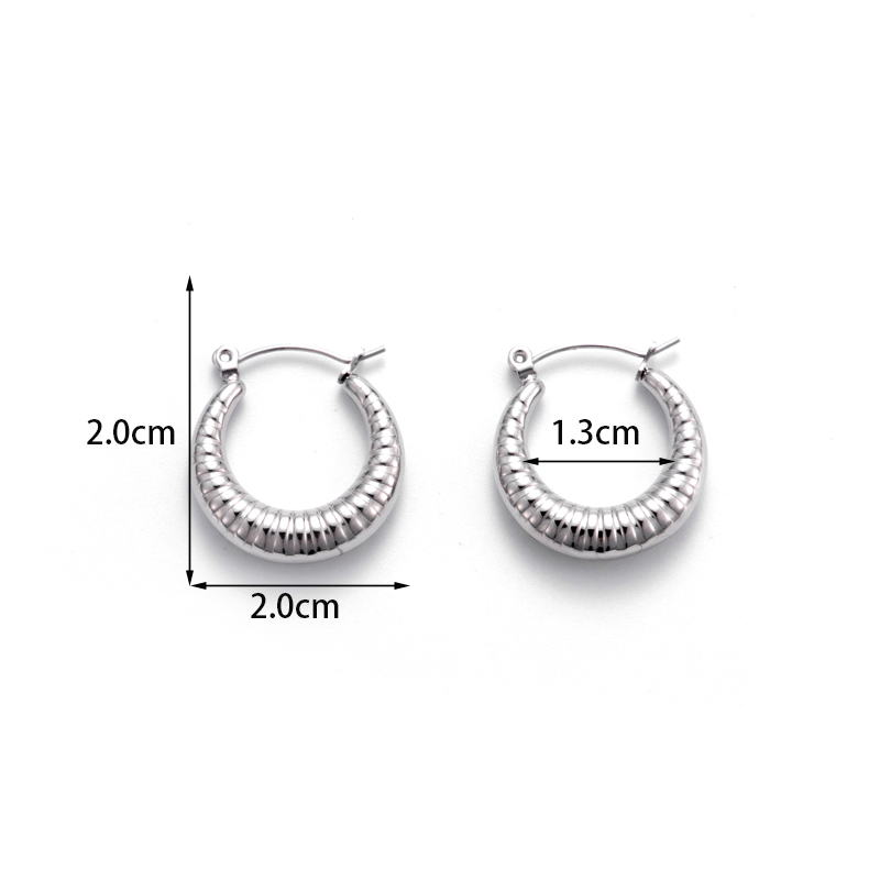 1 Paire Style Simple Rond Serpent Oiseau Placage Acier Inoxydable Plaqué Or 18k Boucles D'oreilles Cerceau display picture 2