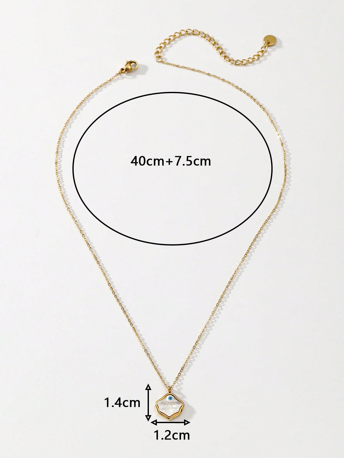 Edelstahl 304 14 Karat Vergoldet Vintage-Stil Überzug Geometrisch Halskette Mit Anhänger display picture 3