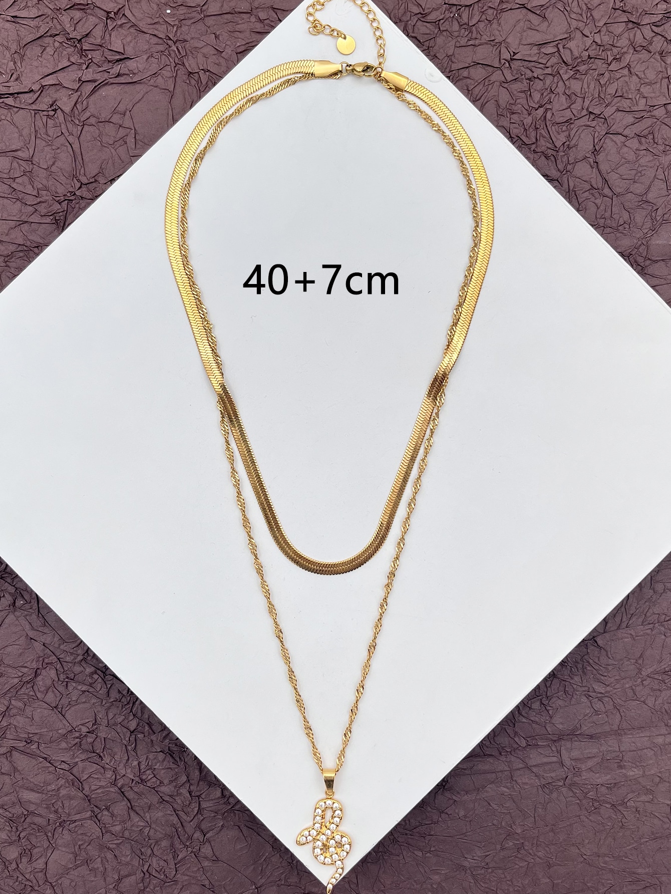 304 Stainless Steel 14K Gold Plated IG Style Plating Inlay Snake Zircon Double Layer Necklaces display picture 2