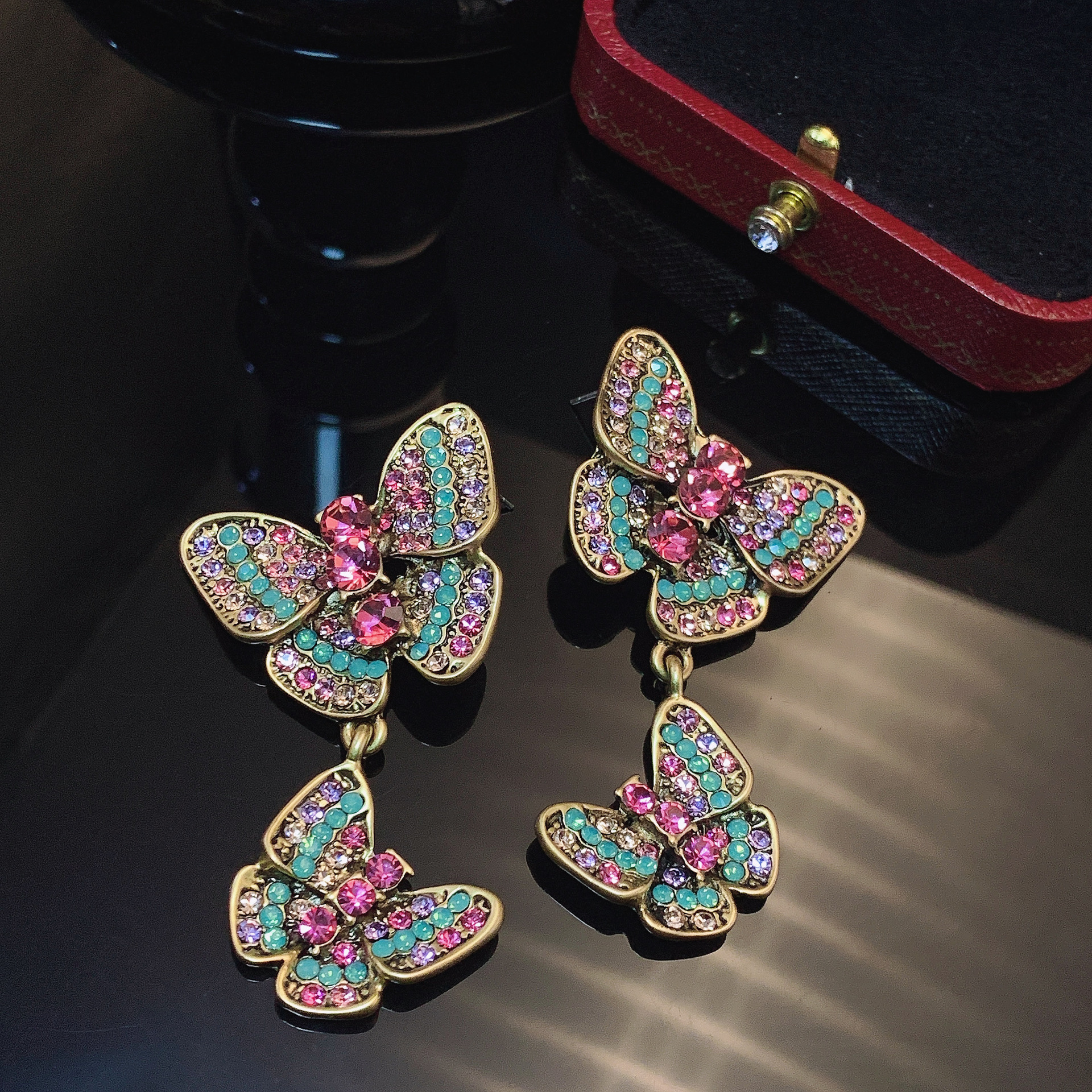 1 Pair Elegant Sweet Butterfly Alloy Drop Earrings display picture 1