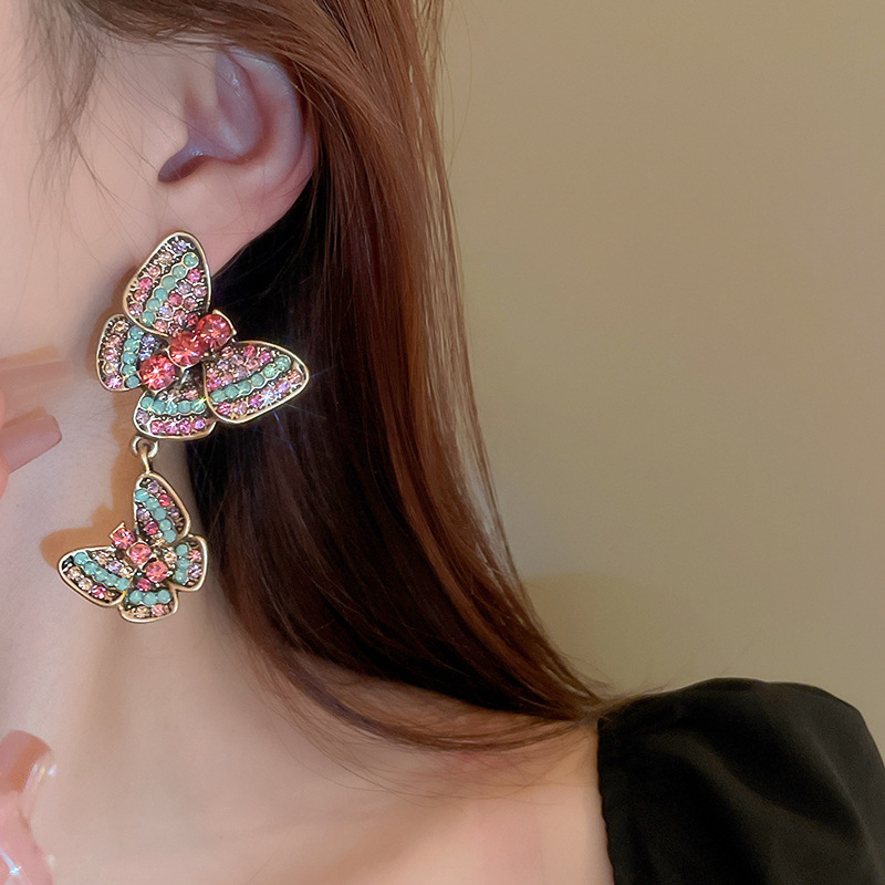 1 Pair Elegant Sweet Butterfly Alloy Drop Earrings display picture 2