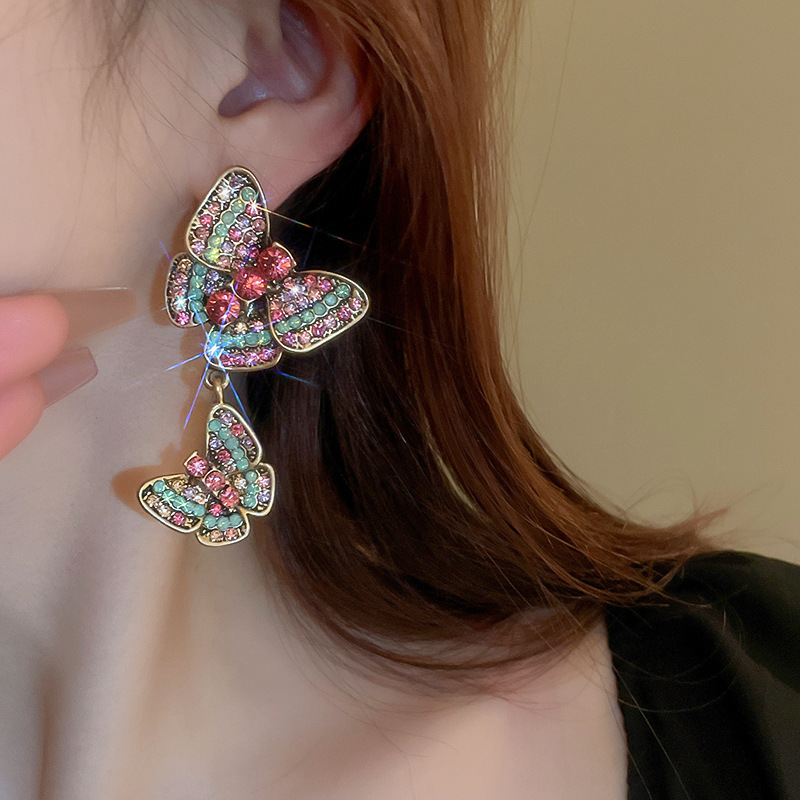 1 Pair Elegant Sweet Butterfly Alloy Drop Earrings display picture 3