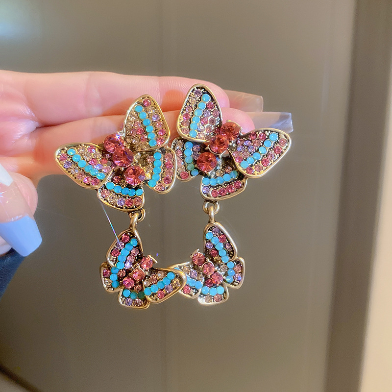 1 Pair Elegant Sweet Butterfly Alloy Drop Earrings display picture 5