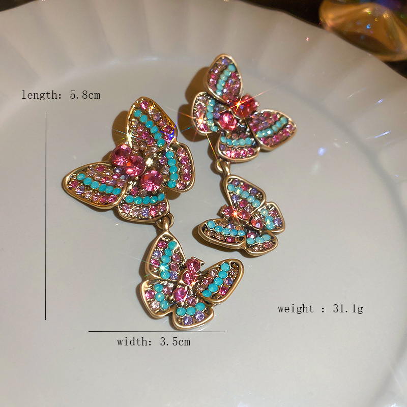 1 Pair Elegant Sweet Butterfly Alloy Drop Earrings display picture 6