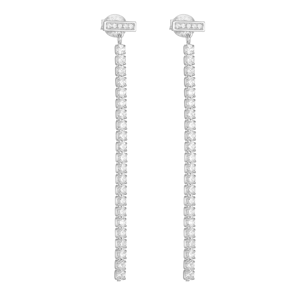 1 Paire Style Ig Sucré Couleur Unie Placage Incruster Argent Sterling Zircon Plaqué Or 14k Plaqué Rhodium Boucles D'oreilles display picture 10