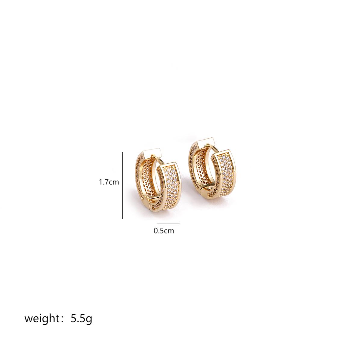 1 Pair Casual Simple Style Commute Heart Shape Key Enamel Plating Inlay Stainless Steel Copper Zircon 18k Gold Plated Earrings display picture 6