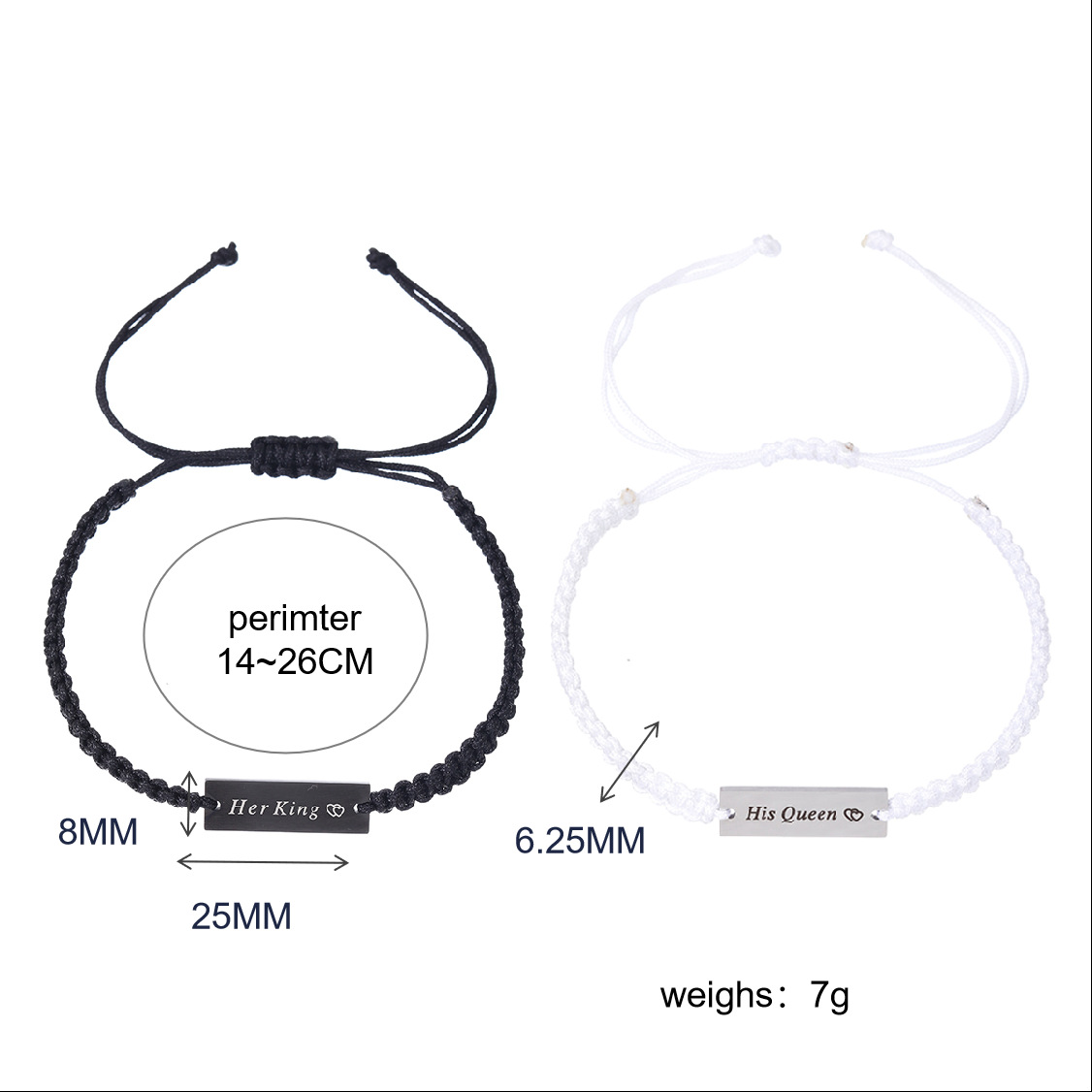 Simple Style Geometric Stainless Steel Rope Couple Drawstring Bracelets display picture 1