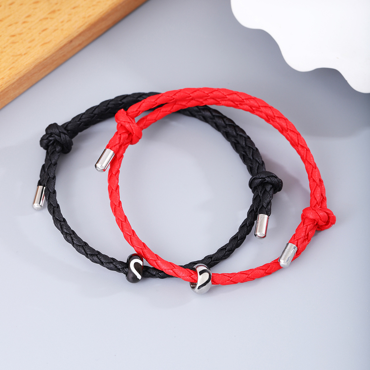 Style Simple Couleur Unie Matériaux Mixtes Fait Main Unisexe Bracelets display picture 4