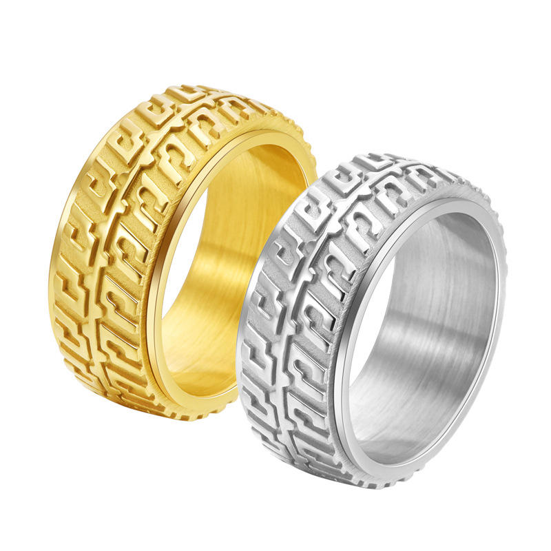 Punk Solid Color Titanium Steel Polishing Men's Rings display picture 3