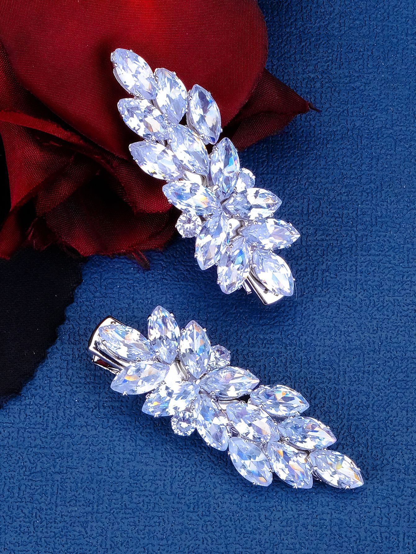Women's Elegant Sweet Solid Color Alloy Plating Inlay Rhinestones Hair Clip display picture 5