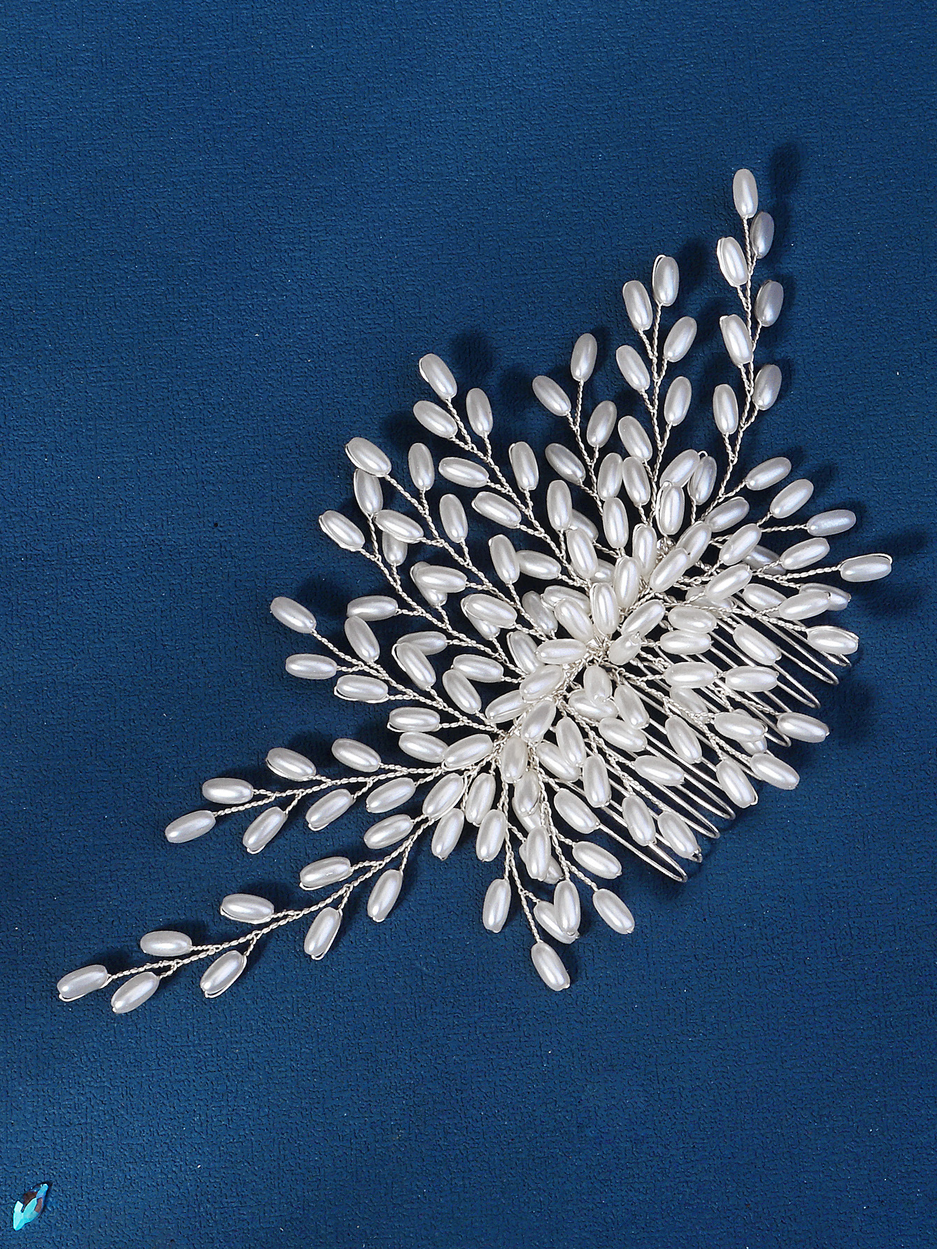 Women's Elegant Sweet Flower Imitation Pearl Copper Insert Comb display picture 4
