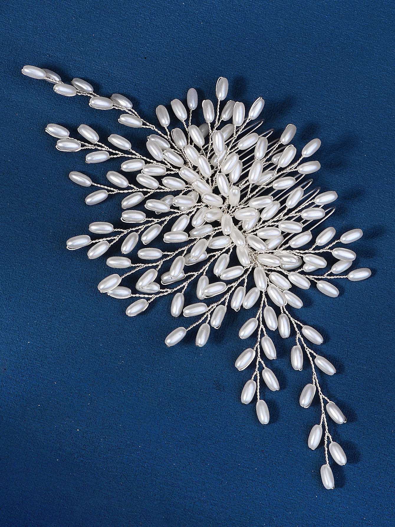 Women's Elegant Sweet Flower Imitation Pearl Copper Insert Comb display picture 5