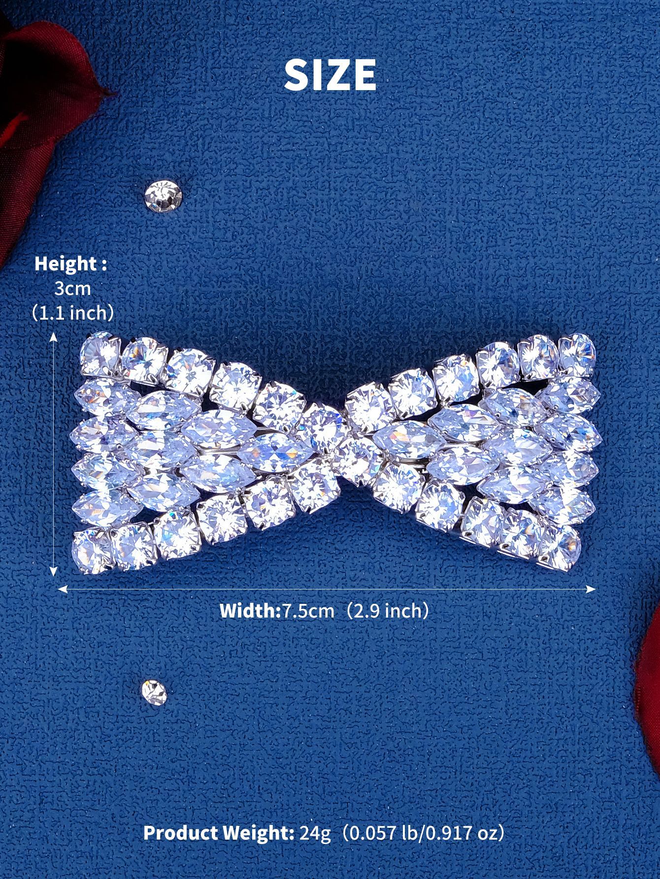 Women's Elegant Sweet Solid Color Alloy Plating Inlay Rhinestones Hair Clip display picture 6