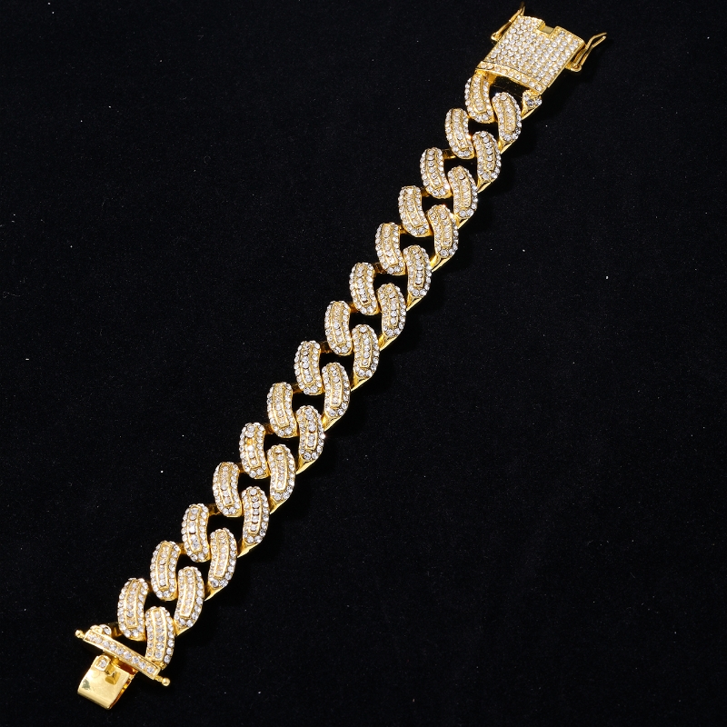 Hip-hop Punk Solid Color Copper Zircon Bracelets Necklace In Bulk display picture 1