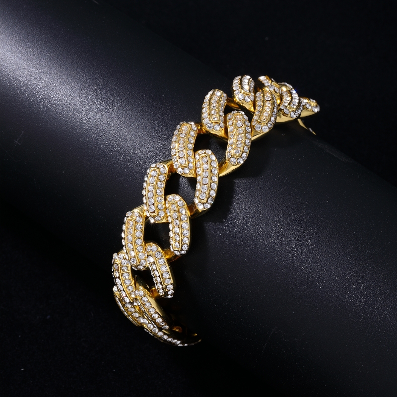 Hip-hop Punk Solid Color Copper Zircon Bracelets Necklace In Bulk display picture 3