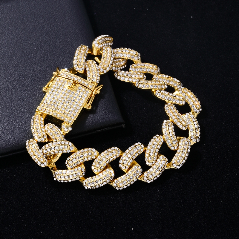 Hip-hop Punk Solid Color Copper Zircon Bracelets Necklace In Bulk display picture 2