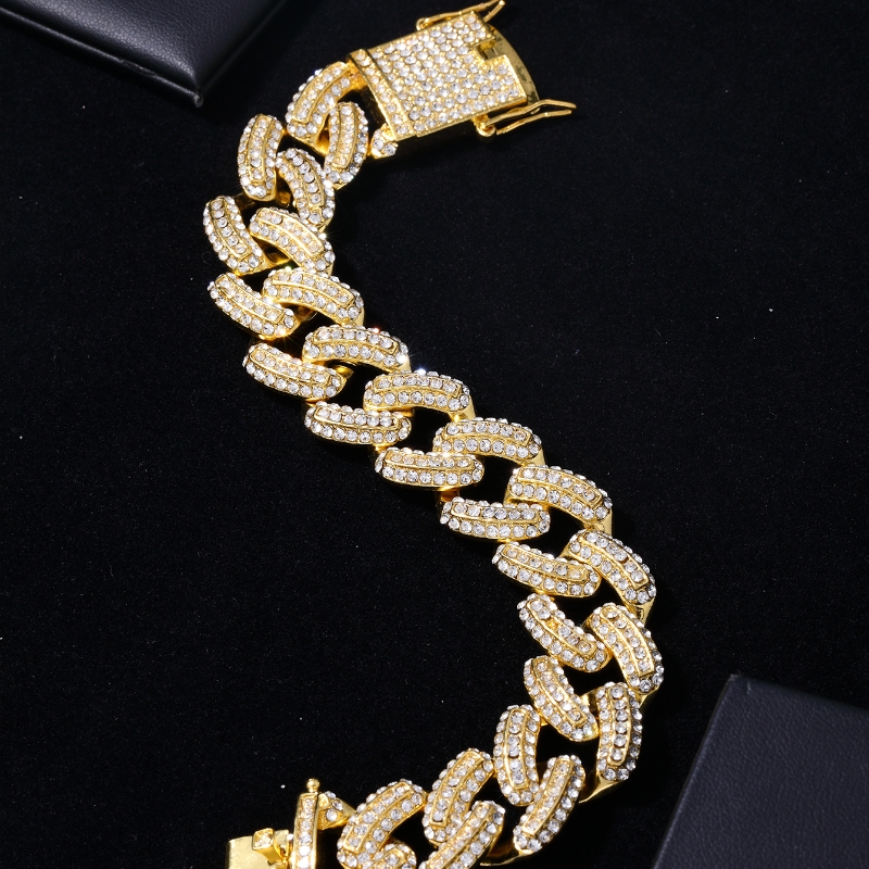 Hip-hop Punk Solid Color Copper Zircon Bracelets Necklace In Bulk display picture 5