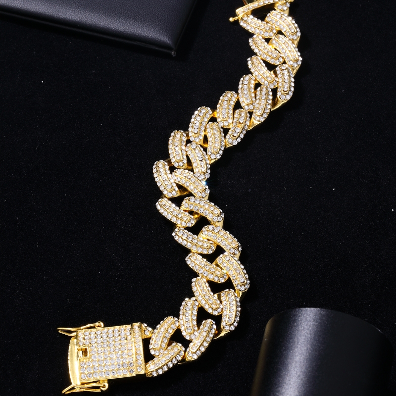 Hip-hop Punk Solid Color Copper Zircon Bracelets Necklace In Bulk display picture 4