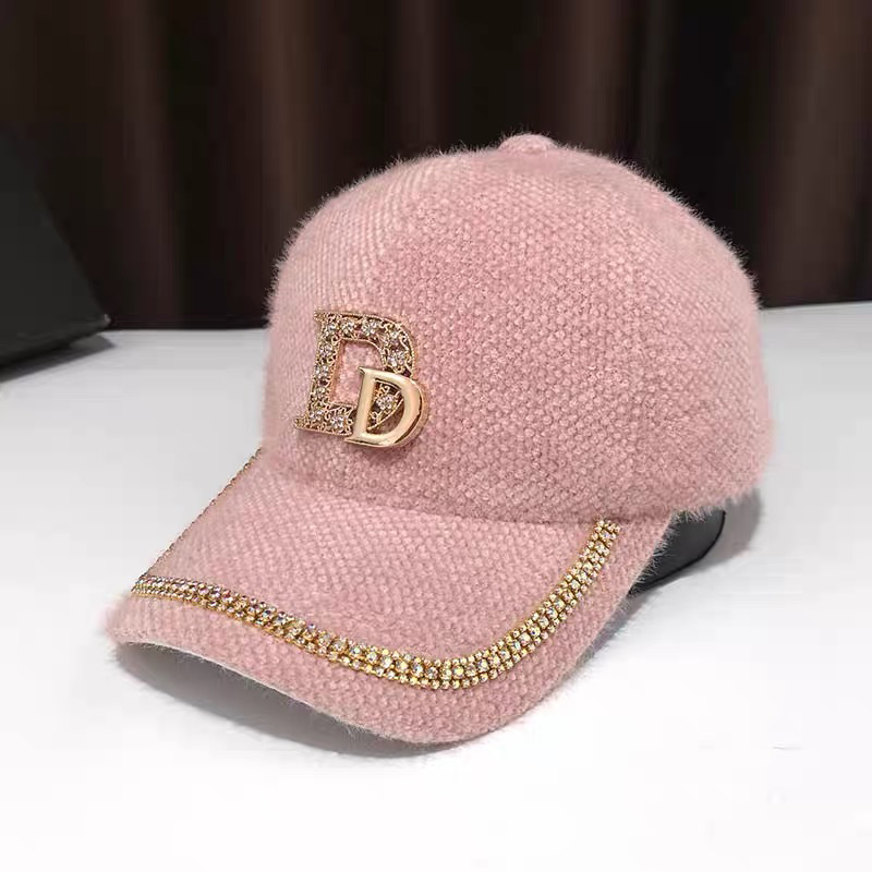 Women's Elegant Embroidery Commute Four Leaf Clover Letter Embroidery Metal Button Big Eaves Baseball Cap display picture 9