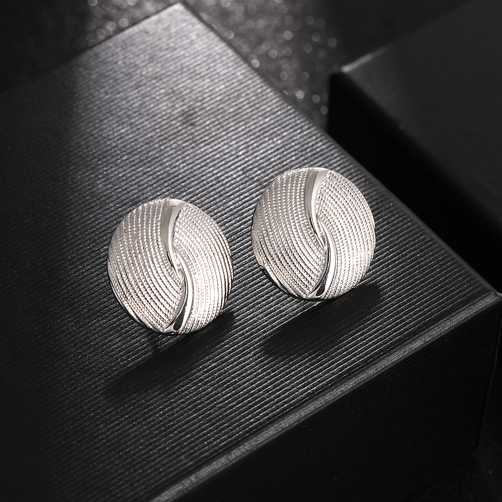 1 Pair Hip-hop Simple Style Solid Color Plating Copper 18k Gold Plated White Gold Plated Ear Studs display picture 7