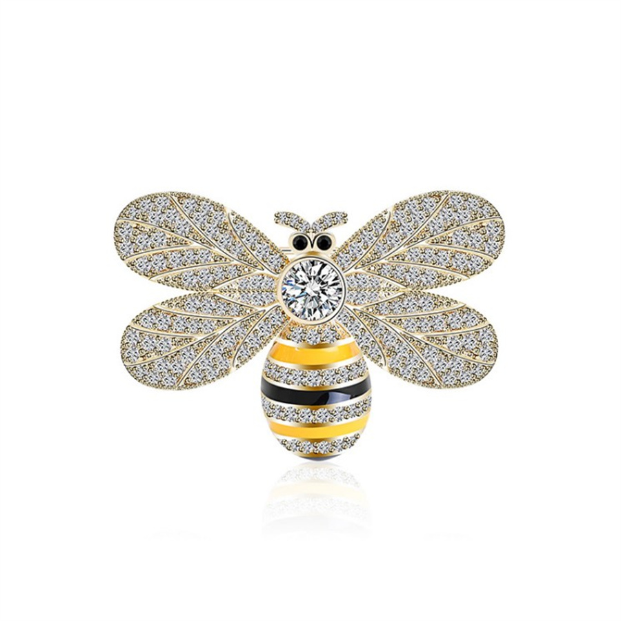 Sucré Abeille Alliage Placage Incruster Strass Femmes Broches display picture 3