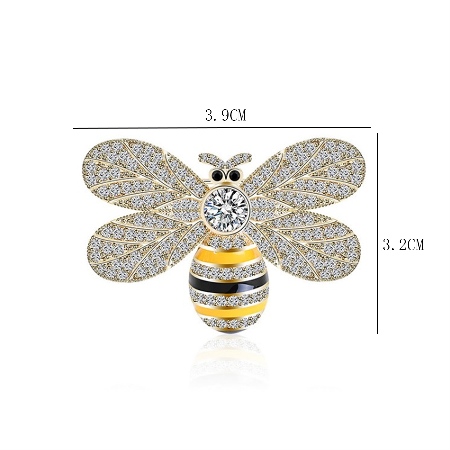 Sucré Abeille Alliage Placage Incruster Strass Femmes Broches display picture 4