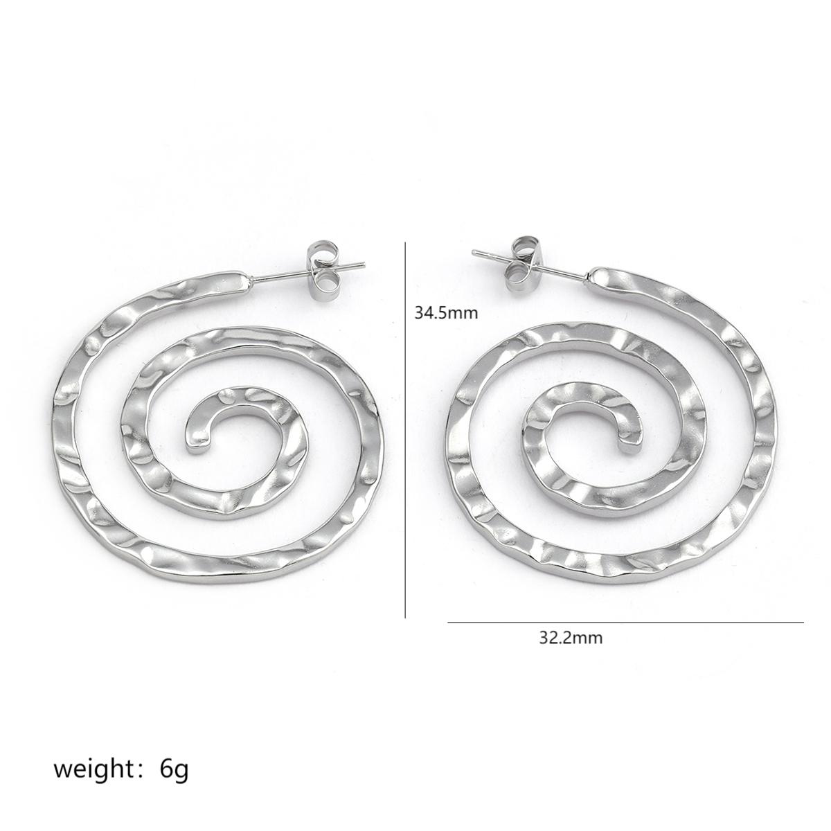 1 Pair Original Design Simple Style Circle Polishing Plating Stainless Steel 18K Gold Plated Ear Studs display picture 3